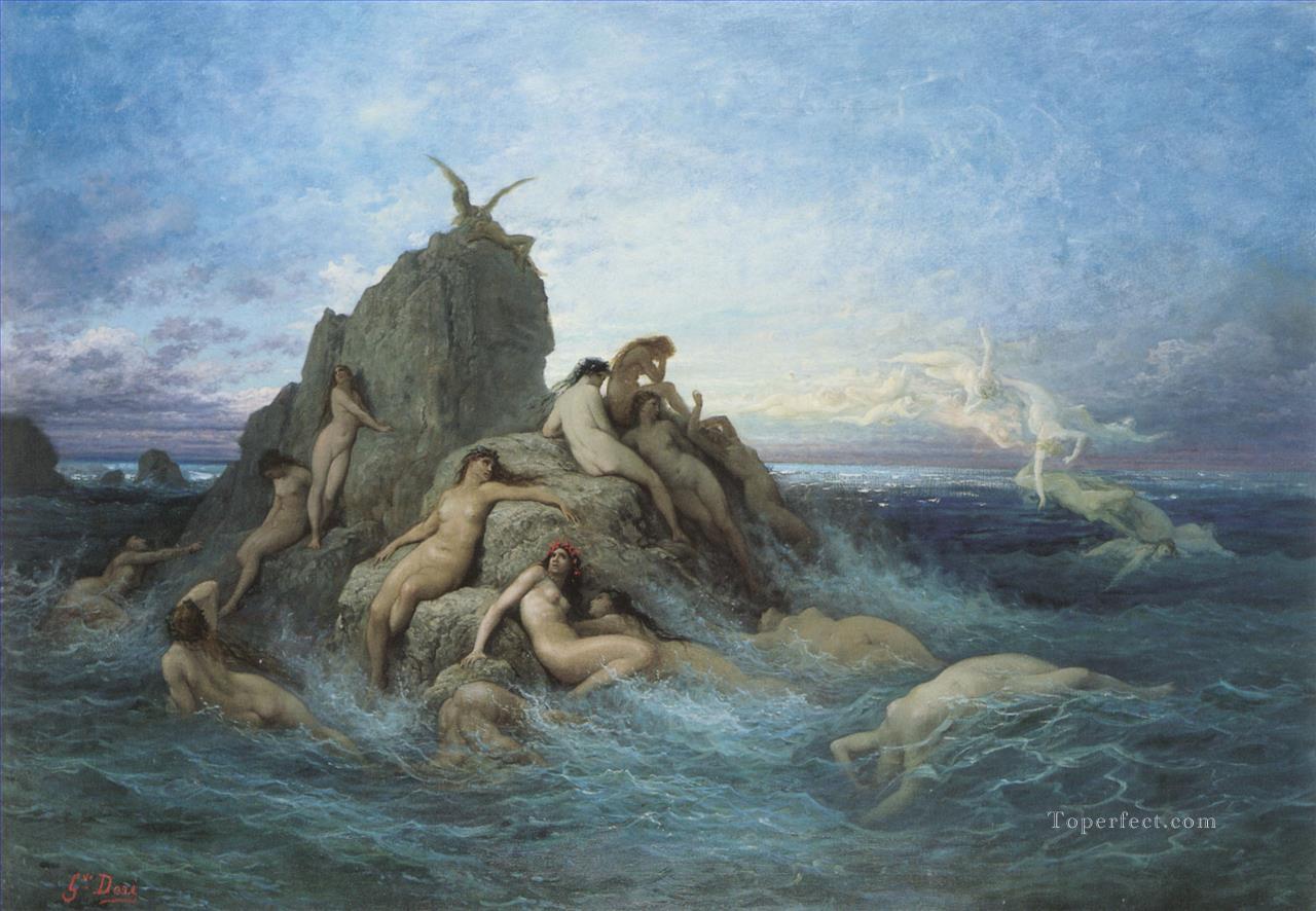Les Oceanides Les Naiades de la mer Gustave Dore Oil Paintings